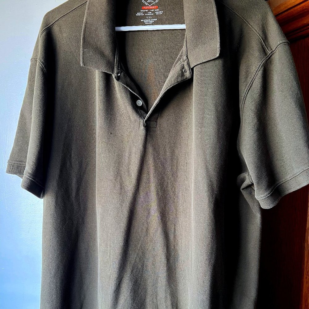 St John's Bay Dark Green XXL Short Sleeved Polo Shirt